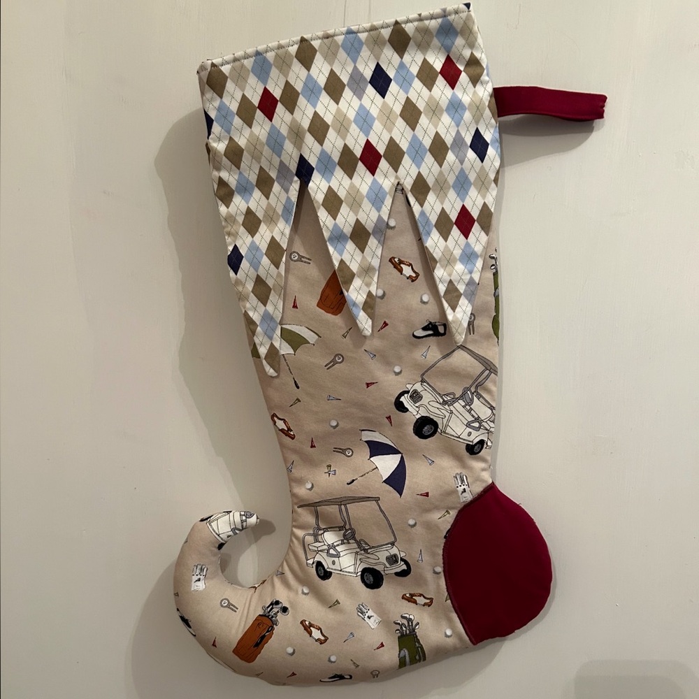 Golf Christmas Stocking